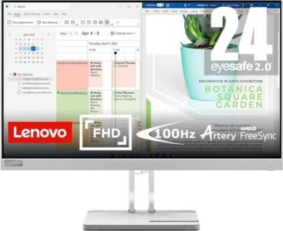 Lenovo L24e 40 23.8 FHD Monitor Cloud Grey Color Connectivity 1 VGA 1 HDMI 1.4 67AAKAC3UK 500x412 1