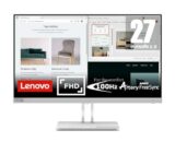 Lenovo L27e 40 27 FHD Monitor Cloud Grey Color Connectivity 1 VGA 2 HDMI 1.4 67ACKAC4UK